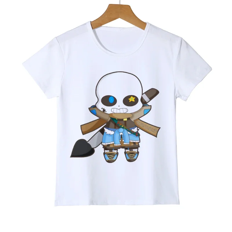 Latest Game Kid Hip Hop T-Shirt New Animation Skull Undertale Children's T-shirt Boy Girl Baby Tee Shirts Tee Z40-5