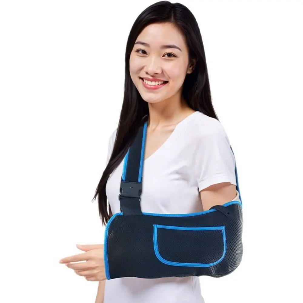 Breathable Arm Sling Adjustable Strap Portable Forearm Brace Thicken Shoulder Pads Comfortable Shoulder Immobilizer Rotator Cuff