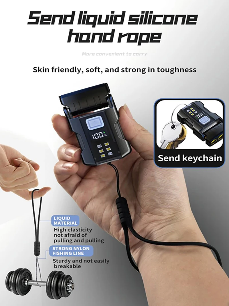 مصباح يدوي EDC قابل لإعادة الشحن، 500 لومن، وسائط متعددة، سلسلة مفاتيح قوية لمصباح يدوي صغير مع مشبك مغناطيس ذيل، دوران 180