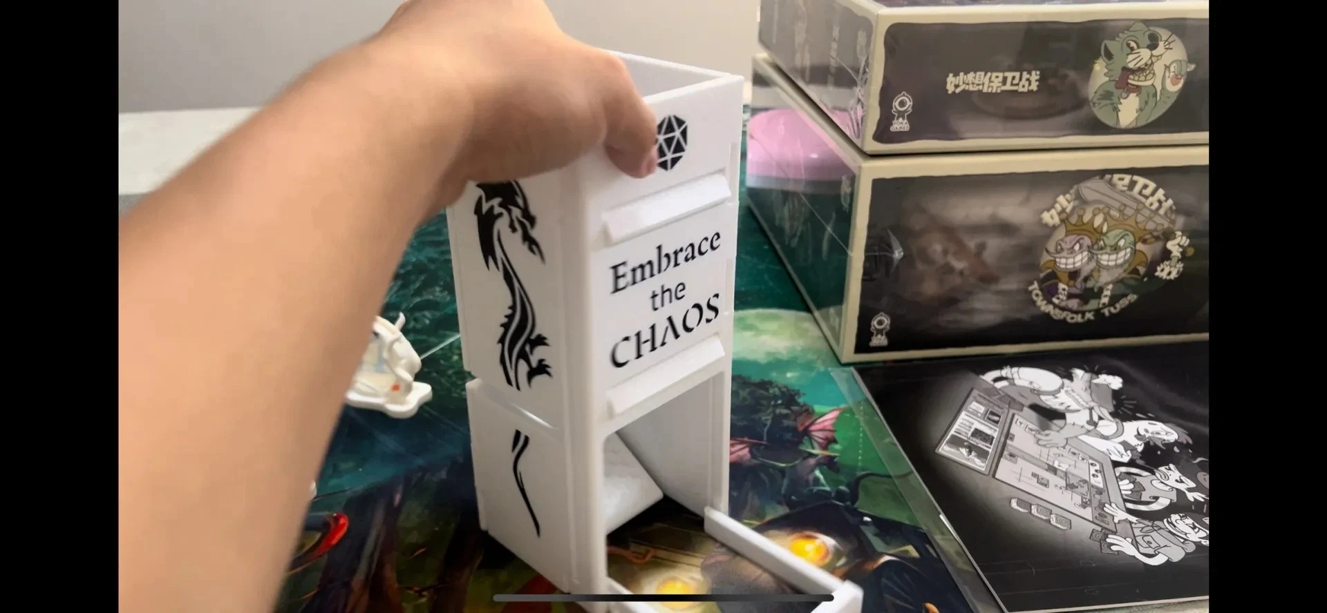Board Game Dnd - draagbaar opvouwbaar dobbelstenen torenbord DND spel