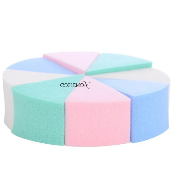 8pcs Triangle Makeup Puff Small Sponges Portable Blenders Wet Dry Dual-use Beauty Natural Latex Mini Facial Cosmetics Tools