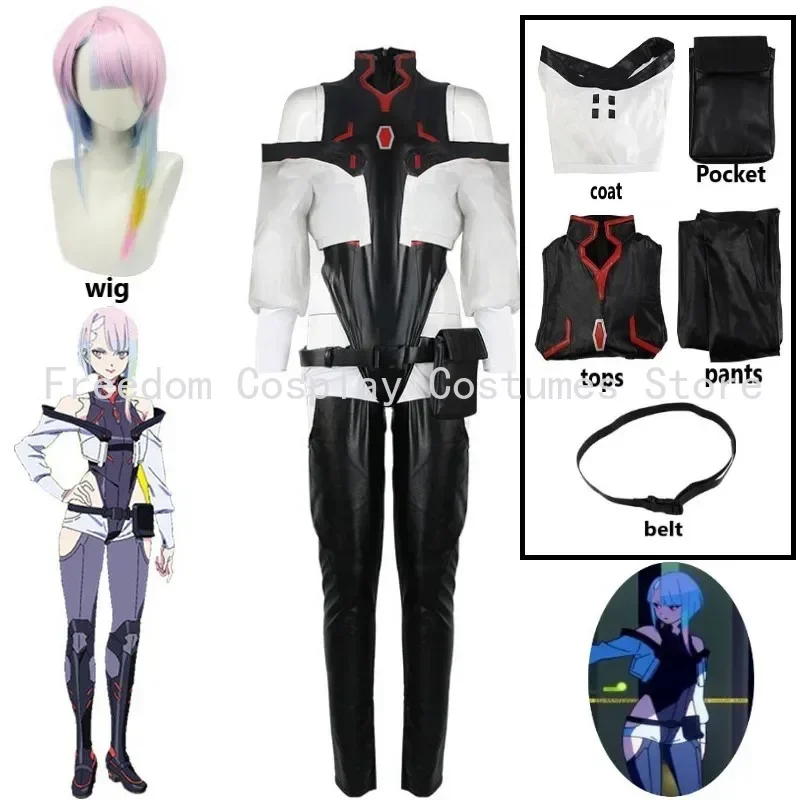 

Lucy Cyberpunk Cosplay Anime Cyberpunk: Edgerunners Lucy Cosplay Costume Wig Sexy Role Play Lucy Uniform Halloween for Women