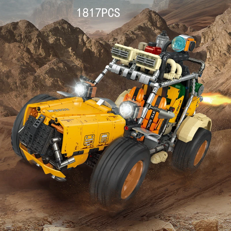 Technical Radio 2.4ghz Remote Control Car Building Block Waste Land Explorer -02 Model Truck  Rc Vehicle Toys For Boys Gifts