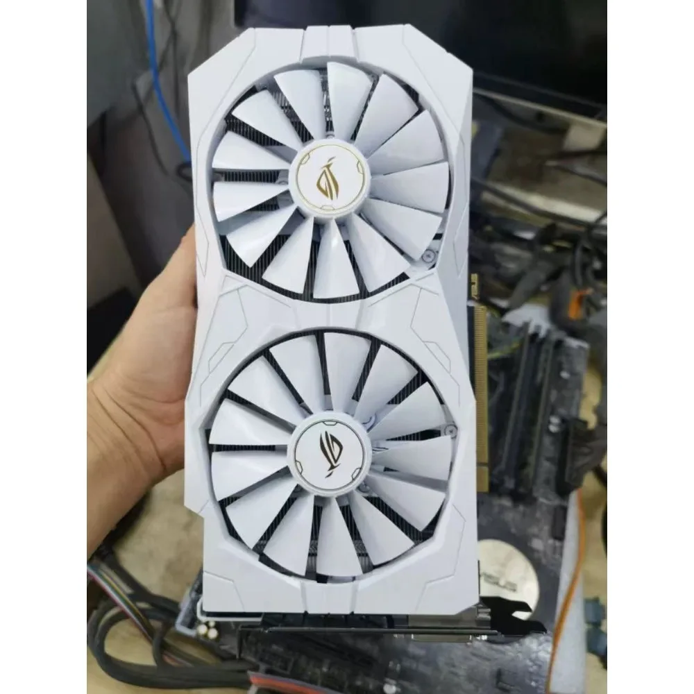 

Видеокарта Asus White Raptor RX580 8G 2048sp Eye of the Loser RGB Light, металлическая задняя панель
