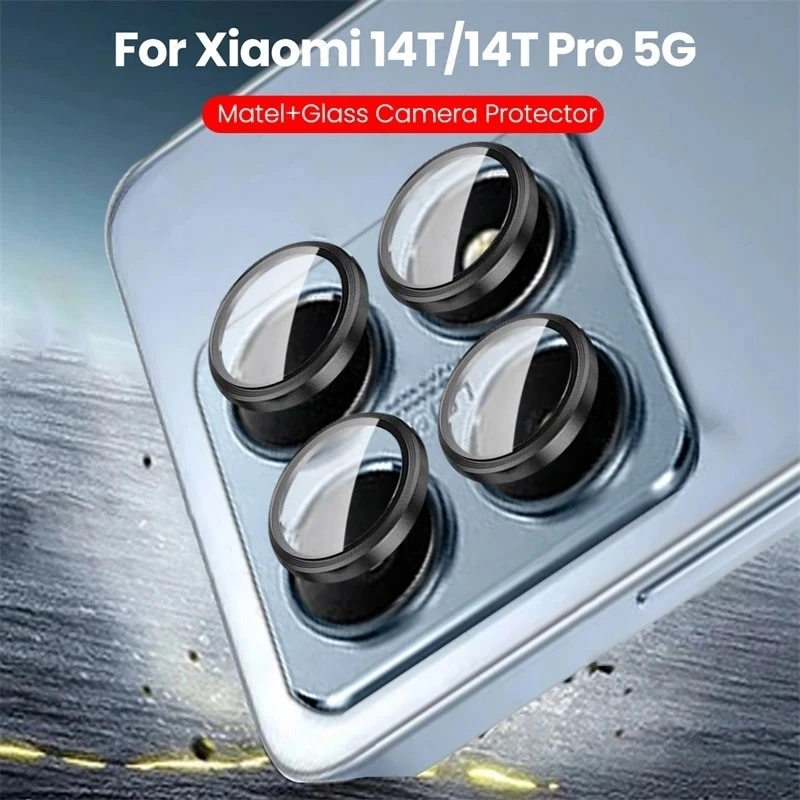 4PCS Metal Camera Protector Glass For Xiaomi 14T Pro Metal Lens Ring Case for Xiaomi 13T / 13T Pro Mi14T 14T Pro Protective Cap image 3