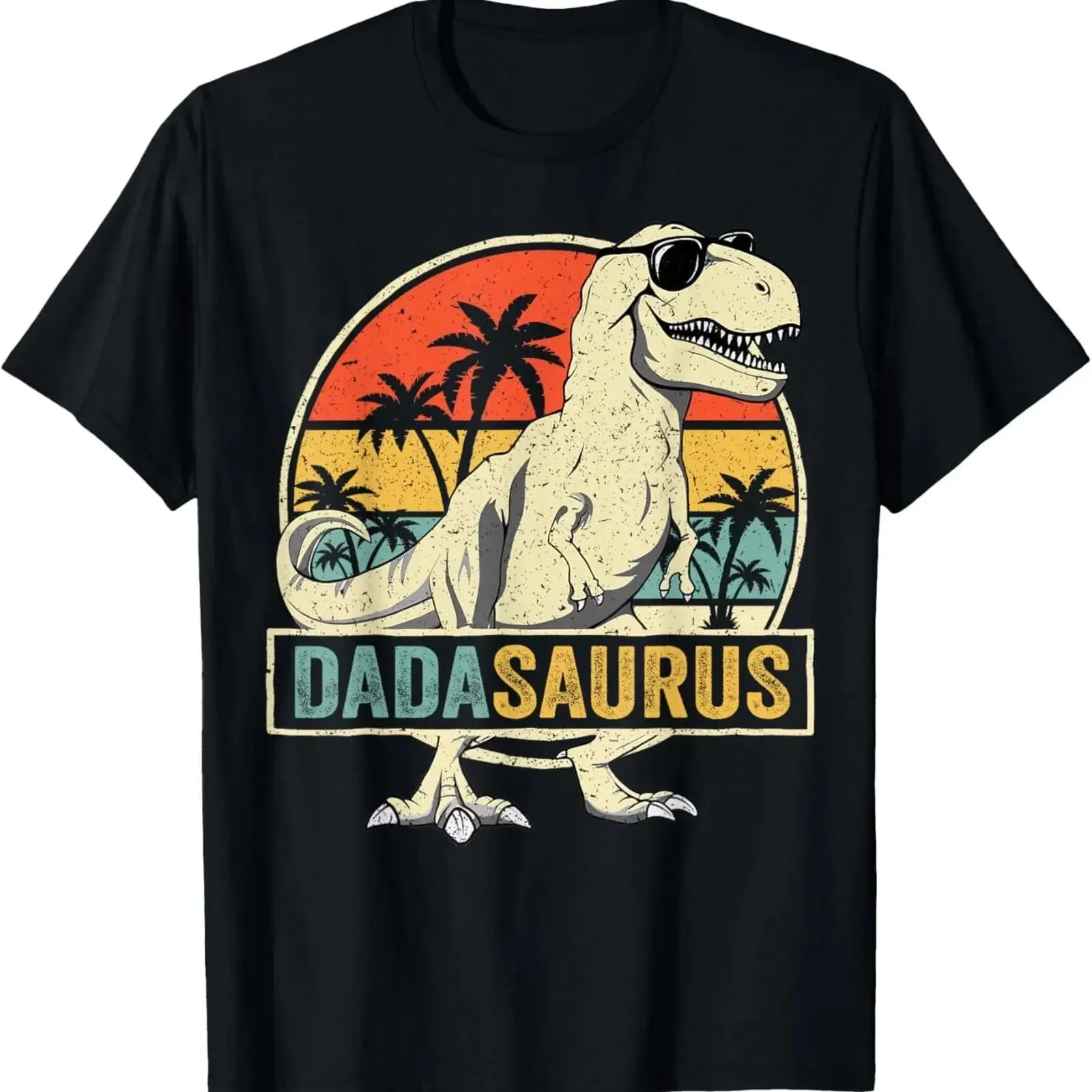 Dadasaurus T Rex Dinosaur Dada Saurus Family Matching Shirt vintage Washed homme Unisex streetwear graphic fashion