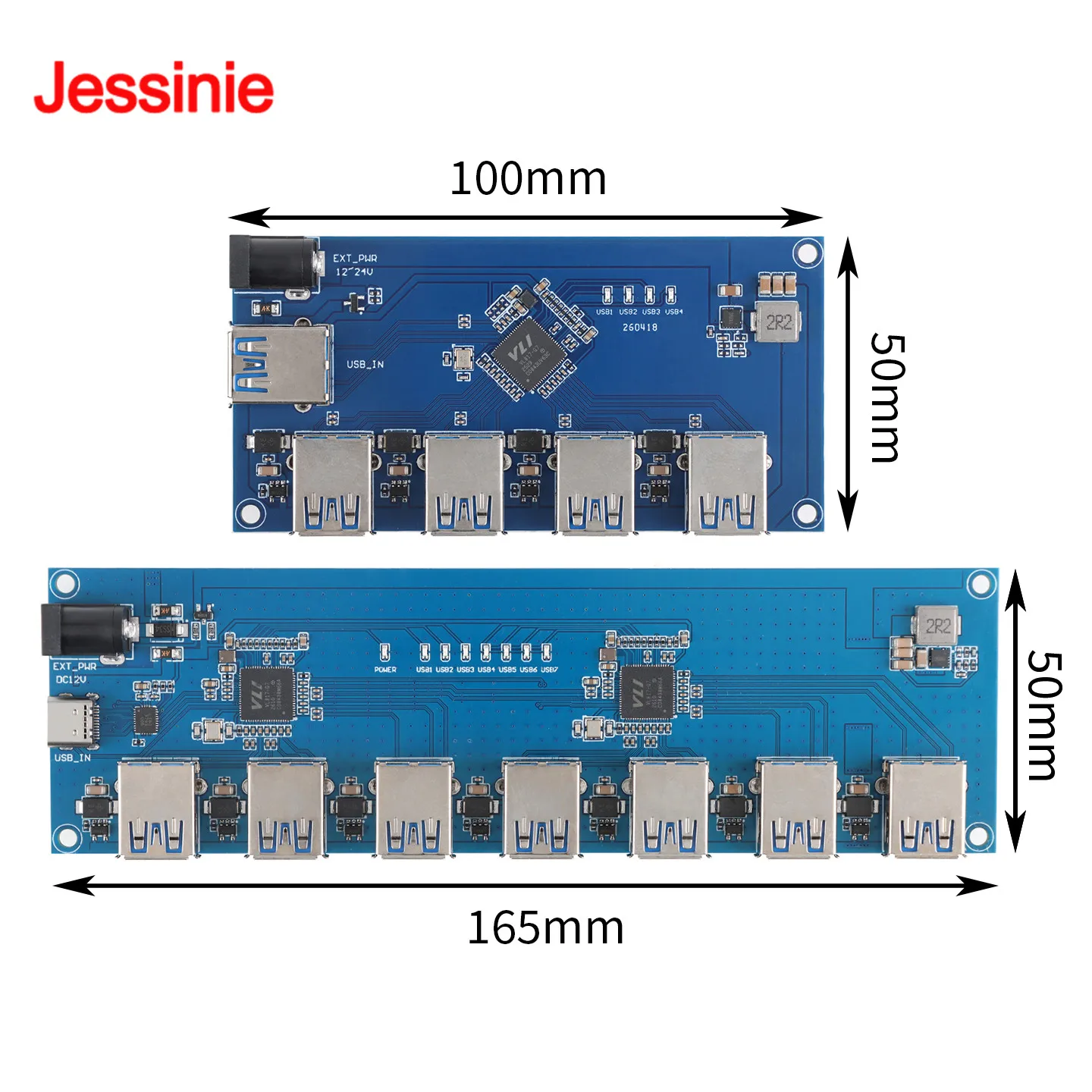 VL817 USB 3.0 3.1 HUB Modul 1-zu-7-Port-Hub TYPE-C 1-zu-4-Port USB-Erweiterungsplatine SuperSpeed 5GbpS Hoch-/Voll-/Niedriggeschwindigkeitsgerät