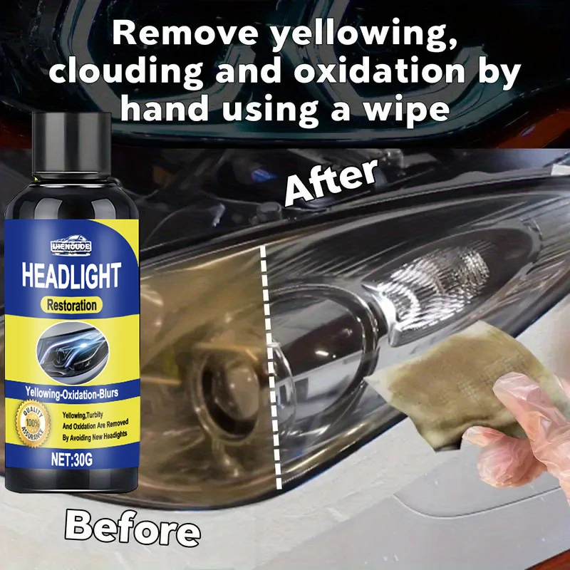 1 Piece 30g Car Headlight Restoration and Polishing Kit - Scratch Remover and Oxidation Cleaning Repair Paste, Car Body Polishing Paste, Suitable for Headlight Components