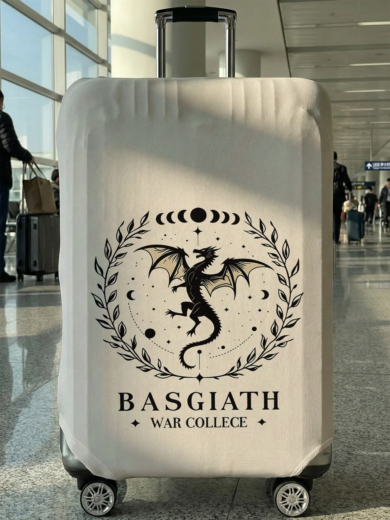 

Чехол для багажа с принтом дракона Basgiath War College, подходит для чемоданов 18-32 дюймов, чехол для ручки чемодана, дорожные аксессуары