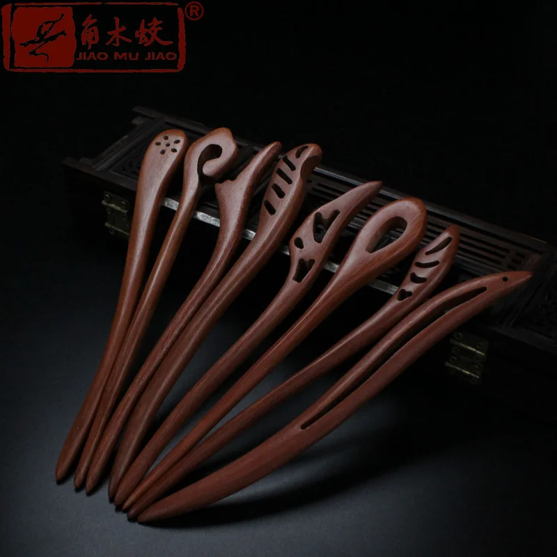 

565Red sandalwood hairpin, ethnic style vintage hairpin