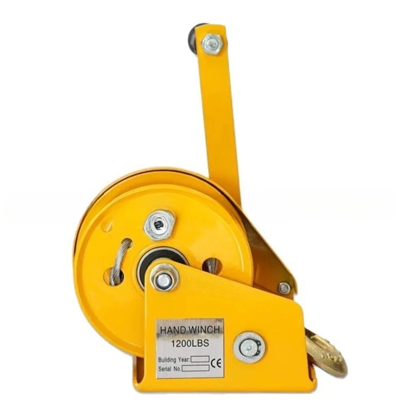 Portable Manual Small Lifting Machine Household Mini Hand Winch Cargo Pulling Traction Hoist Tool