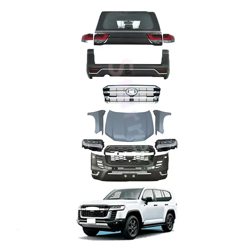 Car Modification Parts Car Bumper GR Front Grille LC200 Upgrade to LC300 Facelift BodyKit Body Kit for  Land Cruiser