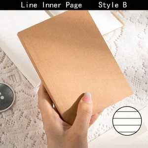 Buku Catatan Saku A6 - 128 Lembar (256 Halaman) - Halaman Bergaris, Kosong/Kotak – Penutup Kertas Kraft yang Tebal-Buku Catatan Ringkas 12 buku catatan mini penjualan terbaik - №