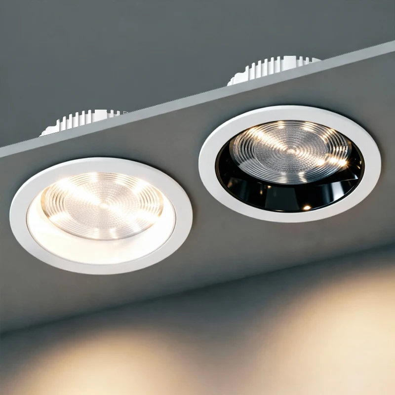 LED High-Efficiency Recessed Downlight, Anti-Glare Ultra-Thin Downlight, Flicker-Free Home Decoration Lighting Fixture