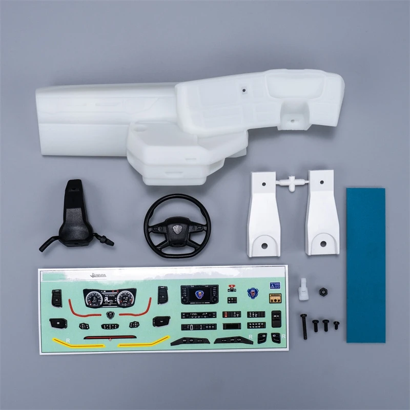 770S RC 1/14 Truck Right Dashboard Cab Control Console For Tamiya 1/14 RC Tractor Truck 770S 4x2 6x4 8x4 Parts Accessories