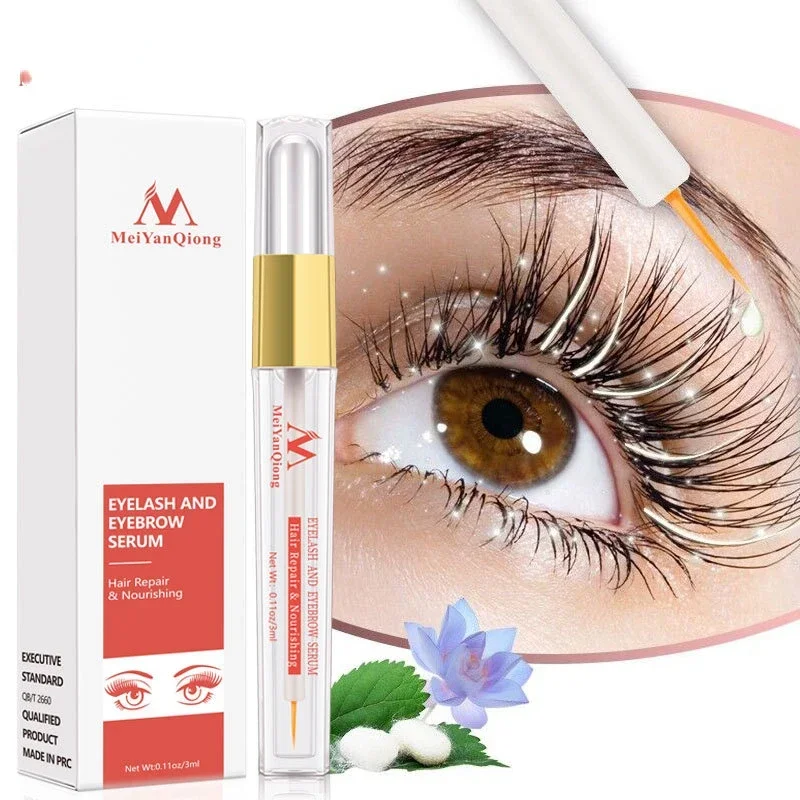 Wimpernwachstumsbehandlungsflüssigkeit, wimpernpflegendes Serum, 3 ml, macht Wimpern länger und voller und dicker