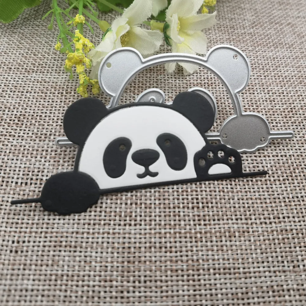 Śliczne panda wykrojniki zwierząt szablony dla DIY Scrapbooking dekoracyjne wytłaczanie rzemieślnicze szablon sztancowanie