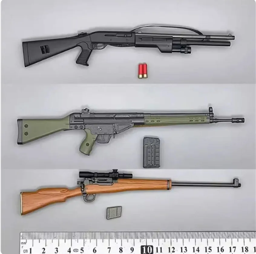 

1/6 Scale Soldier Accessories G3 L42A1 Sniper Rifle M870 Shotgun Weapon 17CM Plastics Model Toy For 12'' Action Doll In Stock