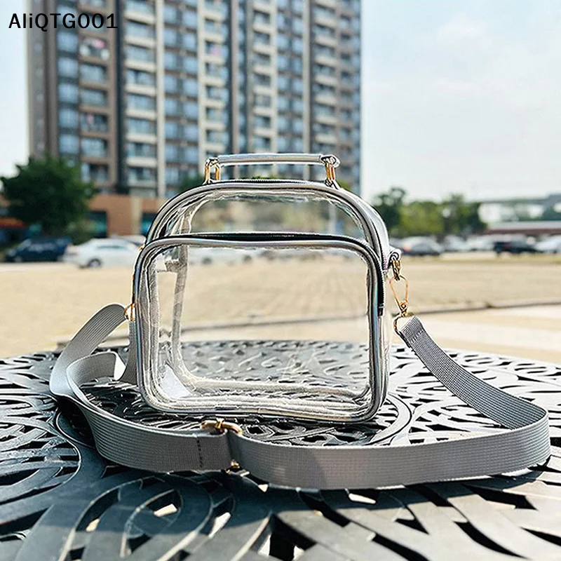 

Женские прозрачные сумки из ПВХ, маленькие, модные, водонепроницаемые, повседневные, через плечо, простой дизайн для женщин