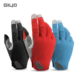 Giyo Breathable Cycling Full Finger Gloves Wear-resistant Touch Screen Bike Lycra Fabric Mittens Bicicleta Road Bike Long Gloves