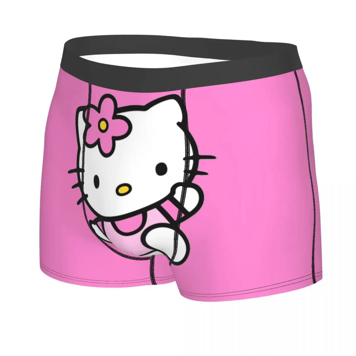 Custom Hello Kitty Cartoon Boxers Shorts Men\'s Kitty White Briefs Underwear Fashion Underpant