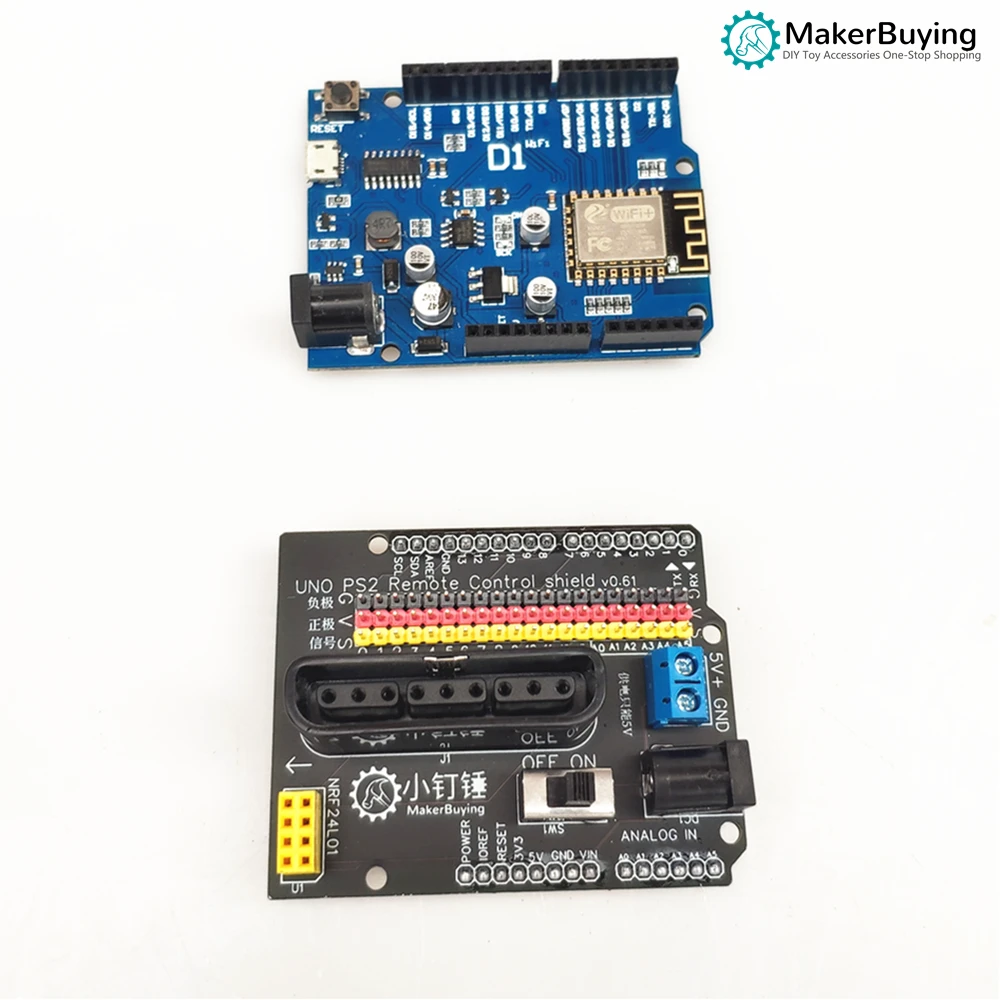 esp8266 D1 four degrees of freedom servo control set for arduino robotic arm control open source