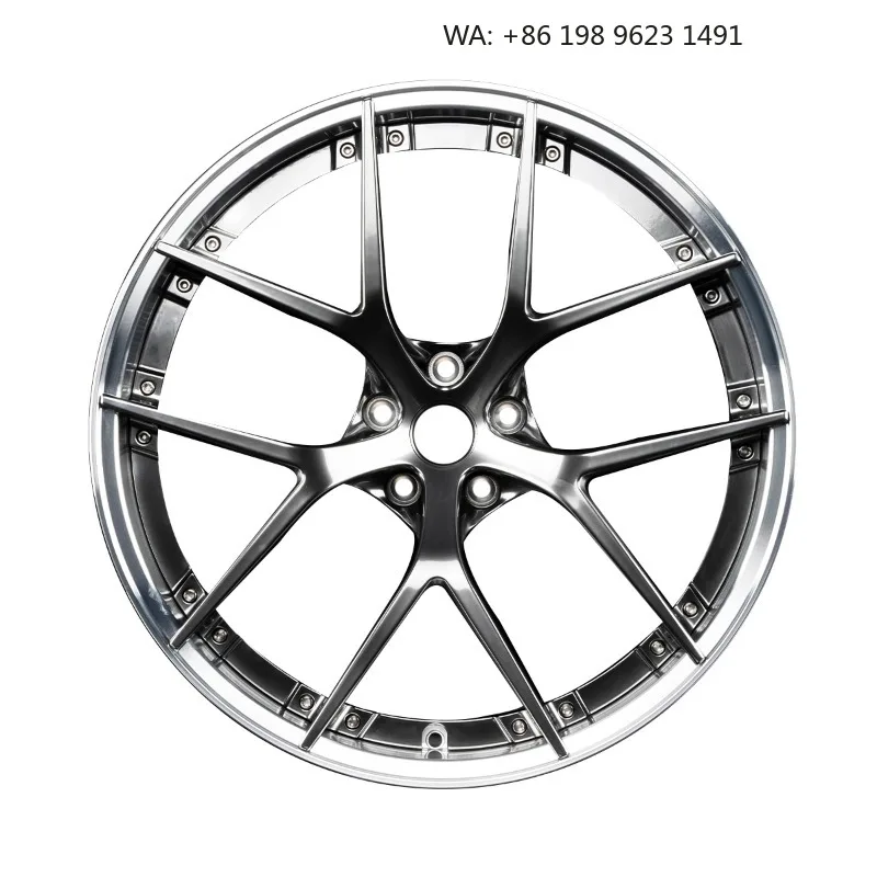 High end customized wheel hub Multiple Incforged alloy rims, 5x3 PCD gold polished finish singlepiecesporty hdeep concave