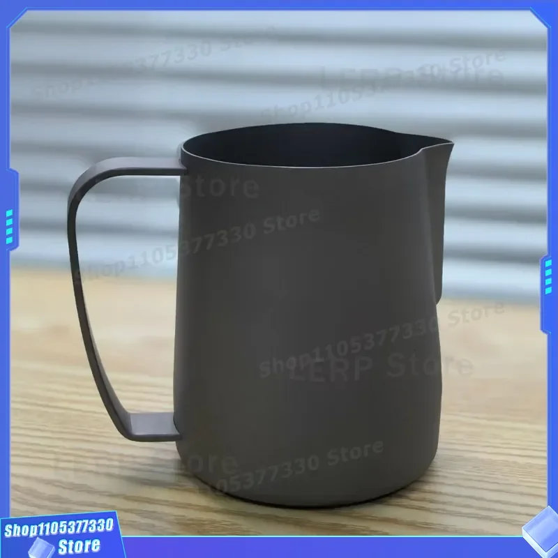 Custom Pure Titanium Latte Cup Lightweight Professional Barista Milk Frothing Pitcher Anti Drip Design Logo Printing