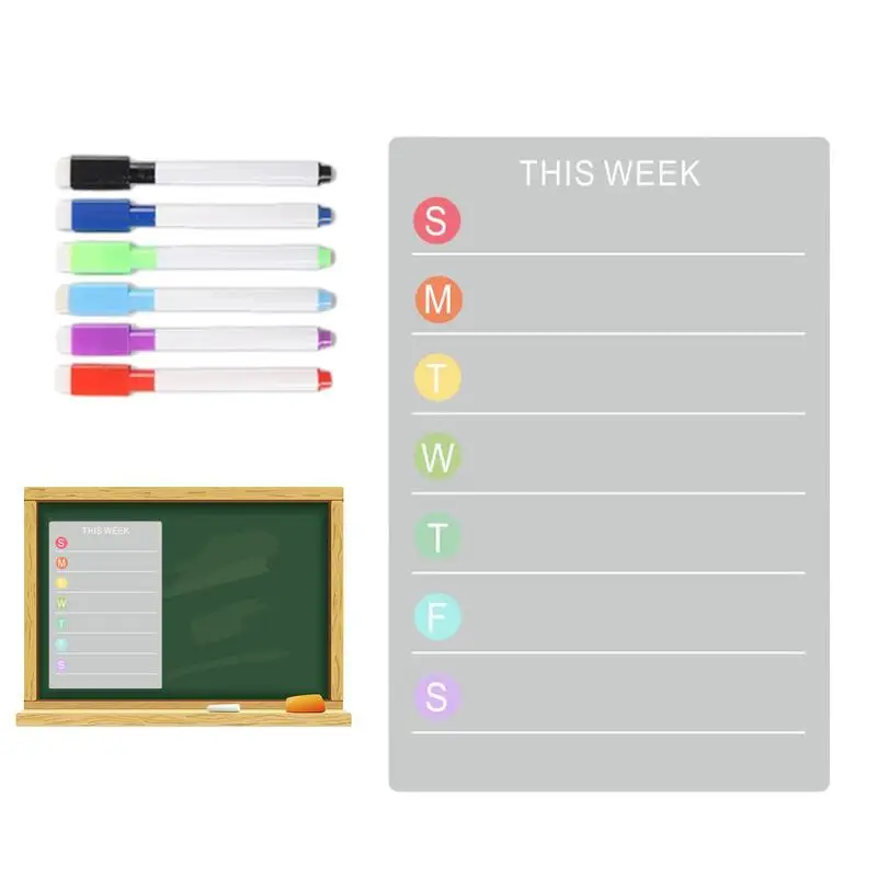Magnete lavagna cancellabile a secco acrilico trasparente 3D List Pad per frigorifero lavagna cancellabile con penna adesivo frigorifero magnetico per