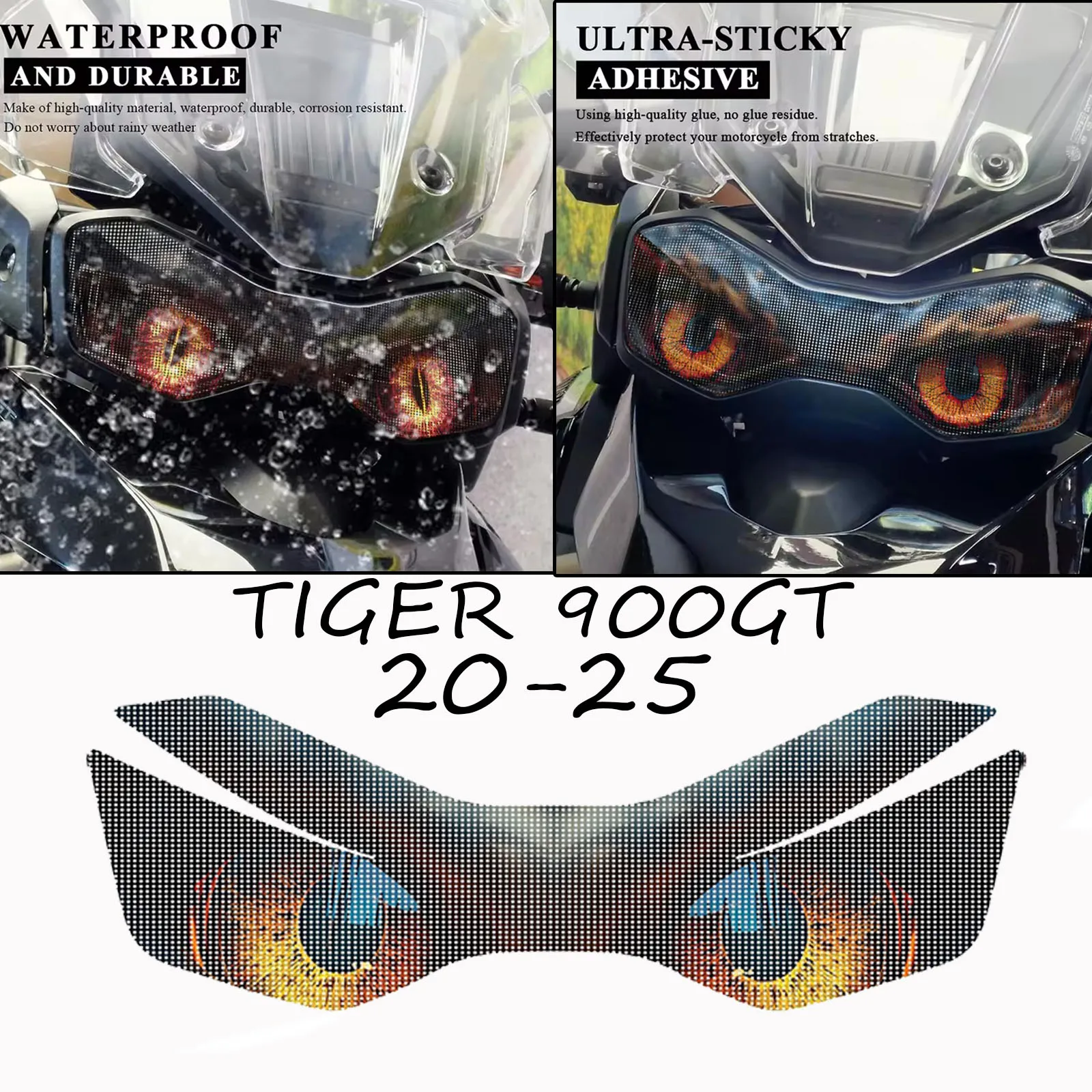 

Front Headlight Stickers Motorcycle Head Light Protection Decals Accessories For Triumph Tiger 900 GT Rally Pro 2020-2023 2025