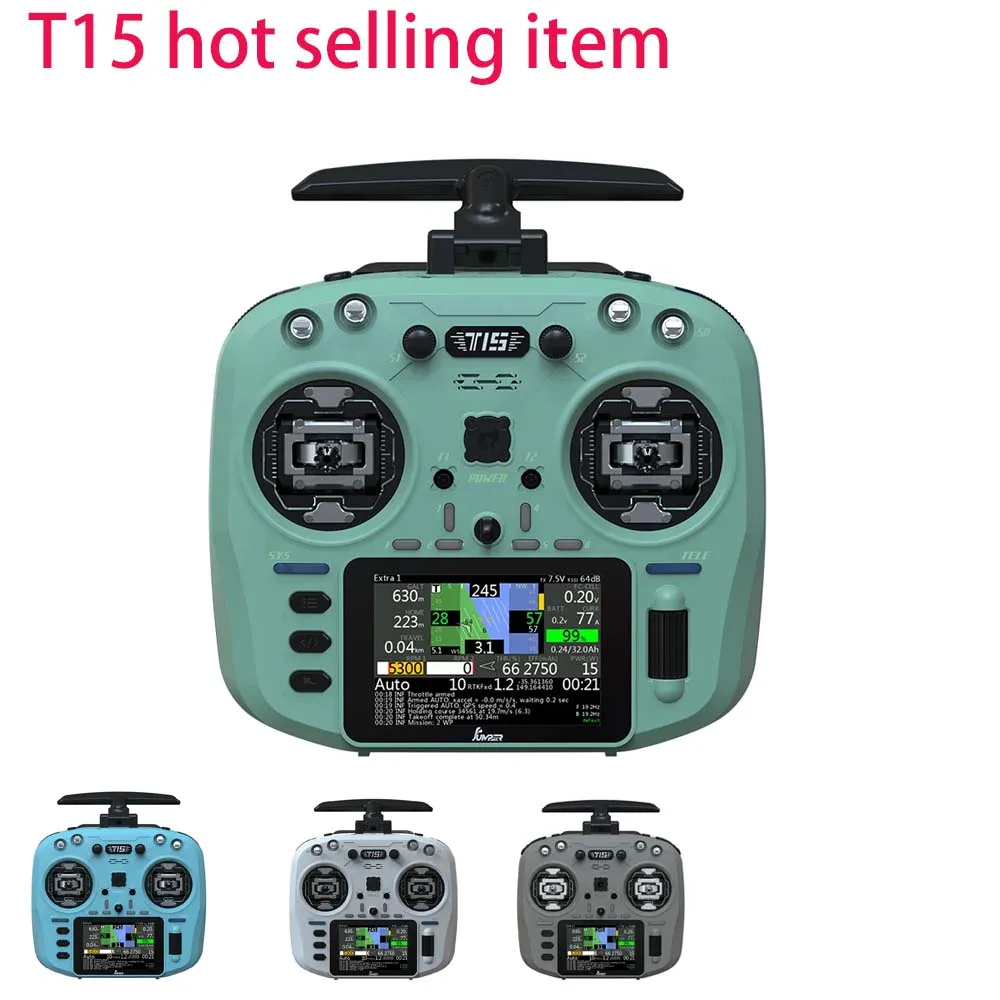 

2024 Новый Jumper Macarone T15 VS-M HALL 1W 2,4G/915MHz/868MHz полнофункциональный FPV пульт дистанционного управления EDGETX/ELRS