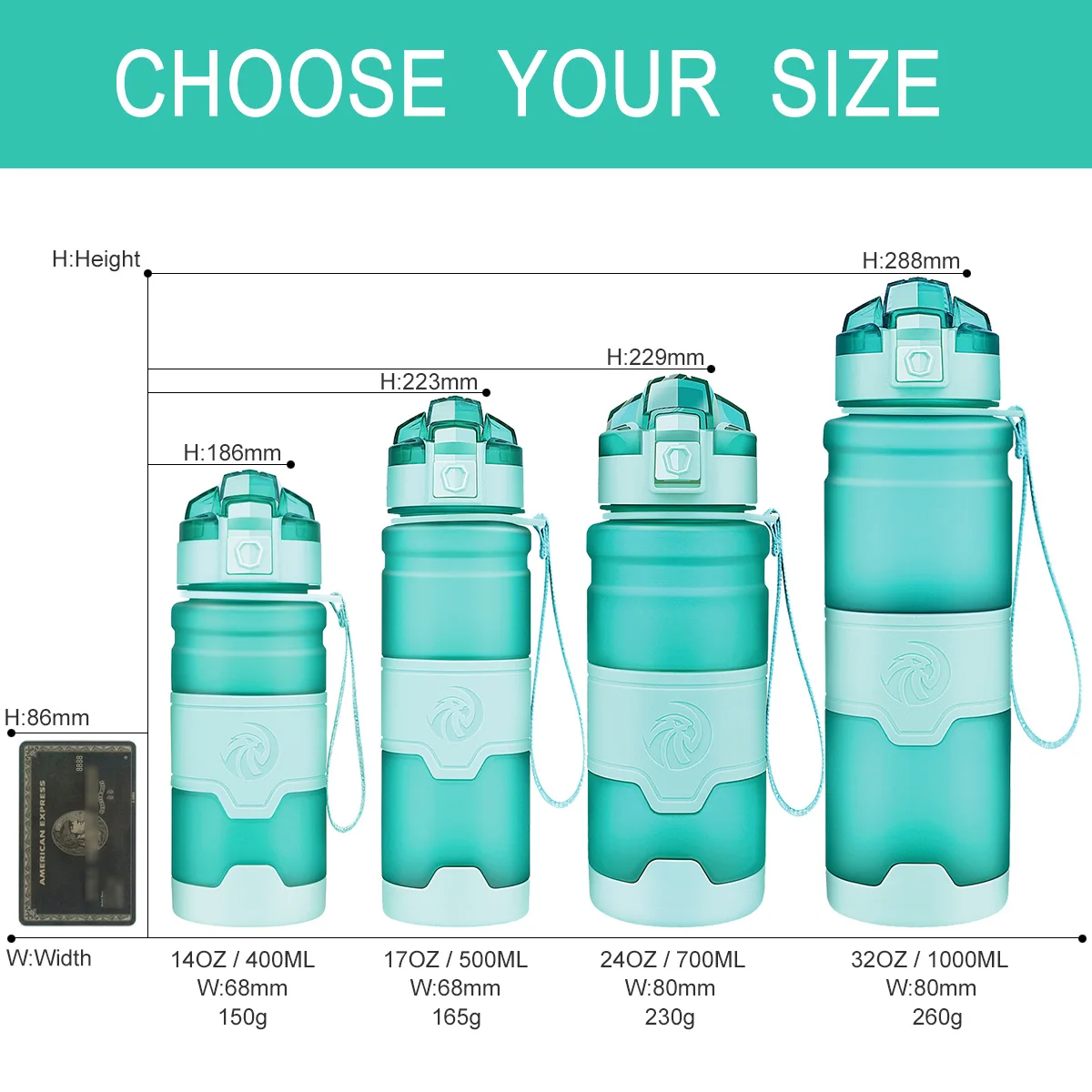 ZORRI New Sports Water Bottle Fashion Bpa Free Portable Camping Drinkware 400/500/700/1000ML Drinking Bottle Botella De Agua