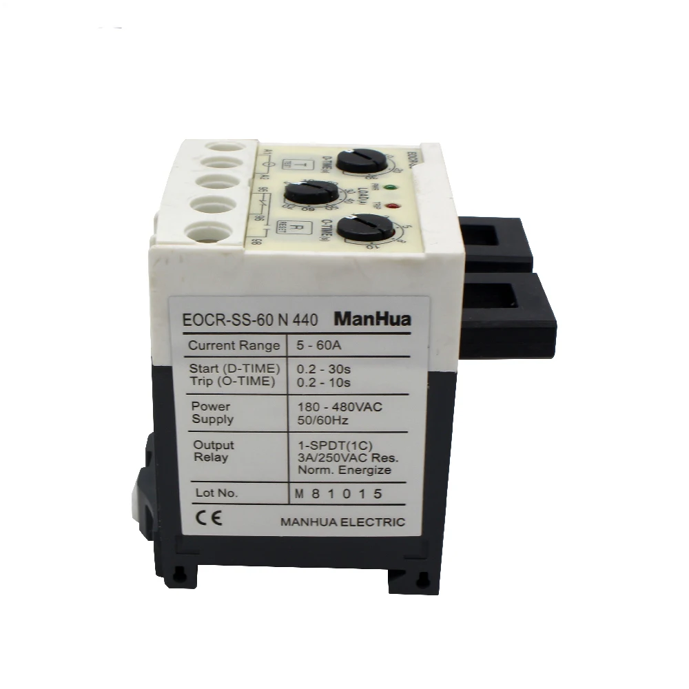 EOCR-SS-60 5-60A electronic overload relay overload phase loss protection relay independently adjustable starting trip delay