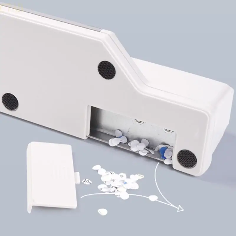 

C7AB Portable Hand Hold Long Reach Puncher, 5 Sheets 30 Holes Round Paper Puncher