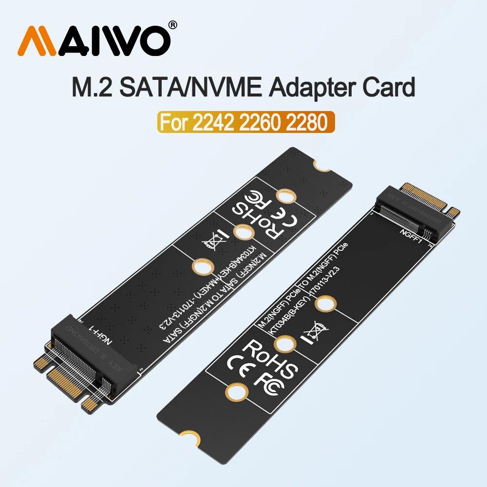 MAIWO M.2 NGFF إلى SATA/NVME بطاقة محول M.2 SATA NVME SSD تحويل محول بطاقة التوسع ل 2242 2260 2280 مللي متر M2 SSD الكمبيوتر المحمول