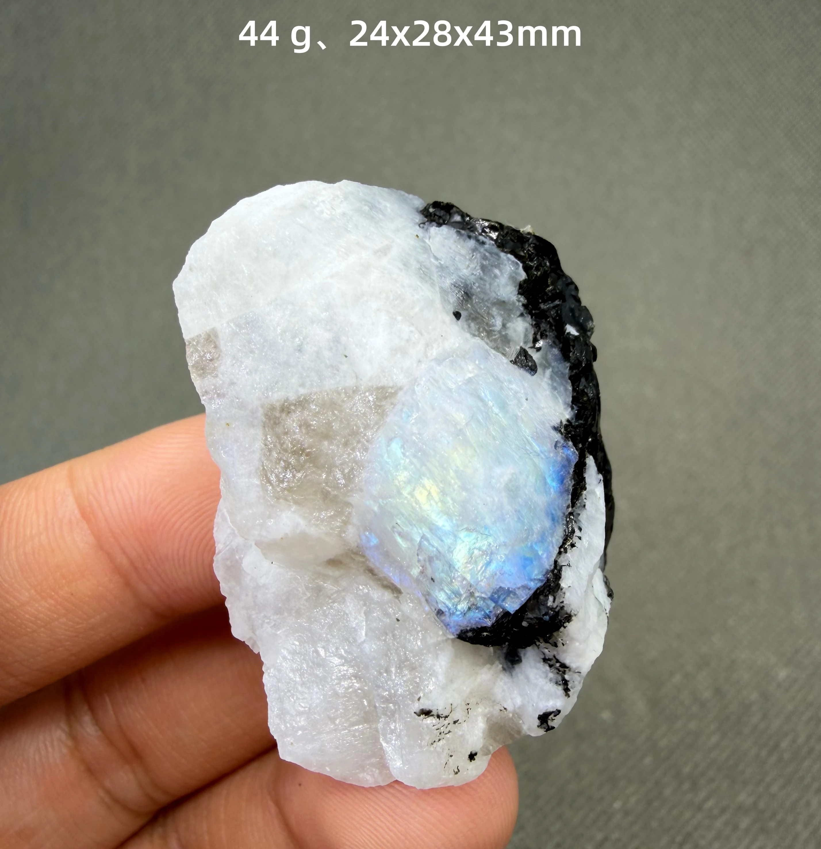 Natural Sri Lanka Moonstone mineral specimen + healing quartz crystals and stones rock
