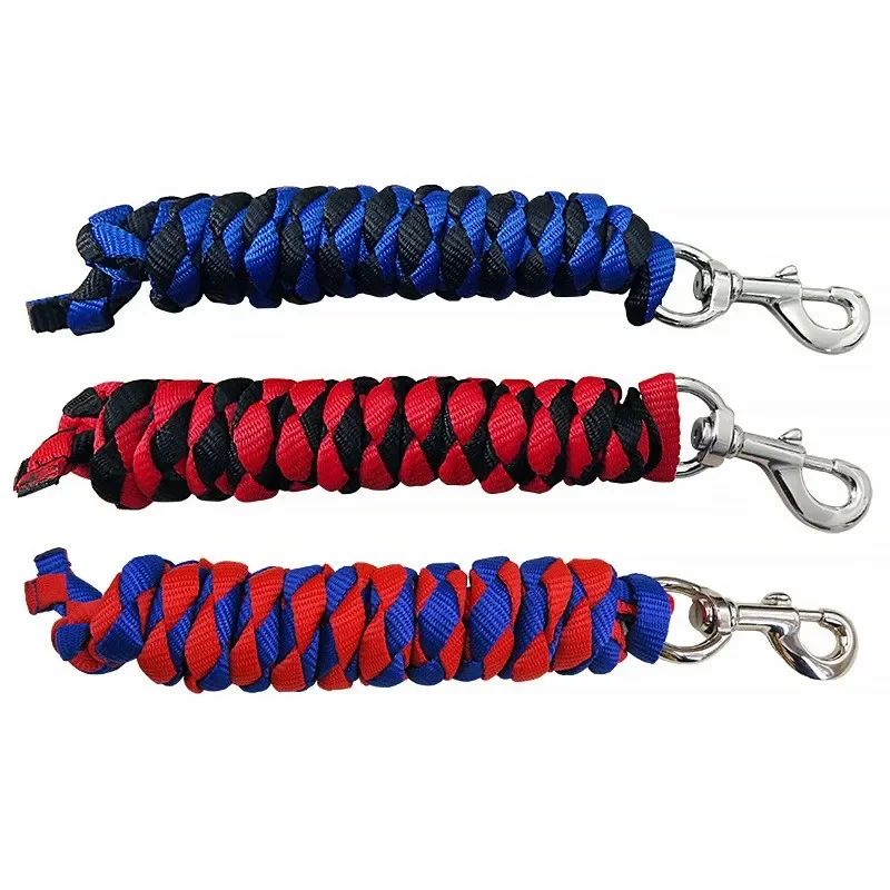 2024 Horse Rope Horse Leading Rope Braid Horse Halter Equestrian Lead Rope with Sturdy Clasp for Horse Riding Accessoreis