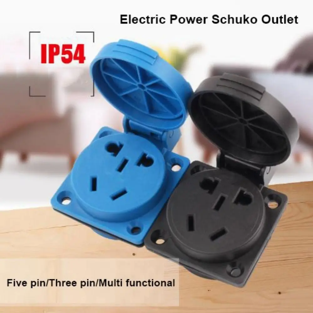 IP54 Outdoor Five Hole Charging Waterproof Dustproof Multi-function 16A Charging Pile Rainstorm Proof 10A Three Hole