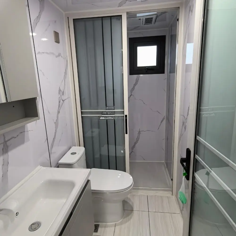 Портативный сборный крошечный дом, мобильный расширяемый сборный дом длиной 20 футов с 1 полностью оборудованной ванной и кухней, складной дом