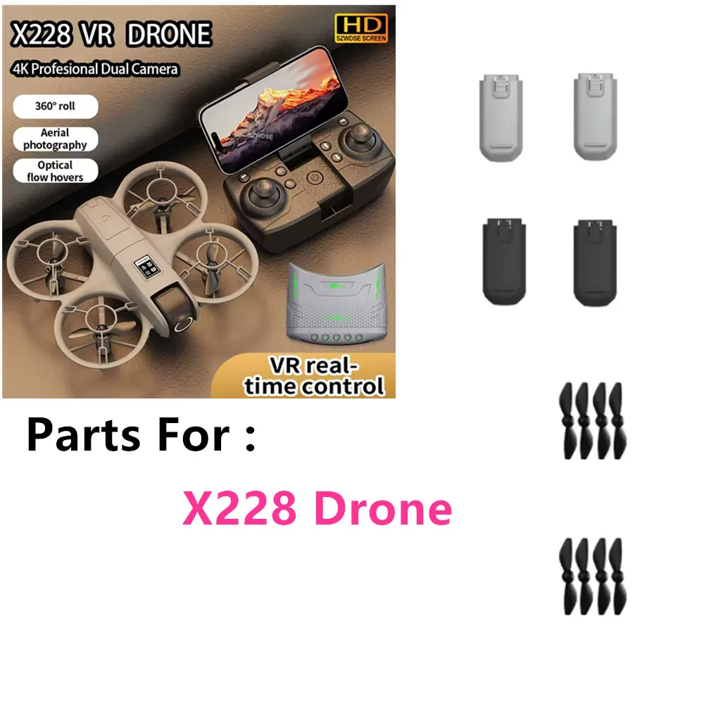 

Аккумулятор для дрона X228 3.7V 600mAh, лопасть пропеллера для дрона X228, аксессуары для дрона X228, батарея для дронов X228