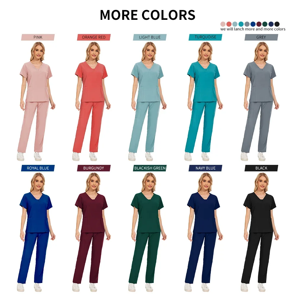 Vêtements de travail pour le lavage des mains, costumes de chirurgie de toilettage pour animaux de compagnie à manches courtes, vêtements de travail pour dentiste, uniformes de soins médicaux d'hôpital pour femmes