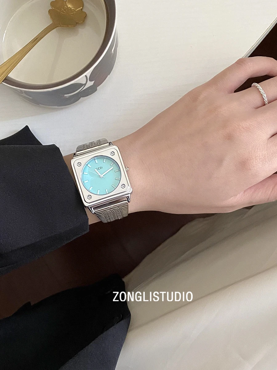 High-Quality Women'S WristwatchSquareShaped DialElegant DesignStainless Steel StrapSophisticated And StylishTrendy Women'S Watch