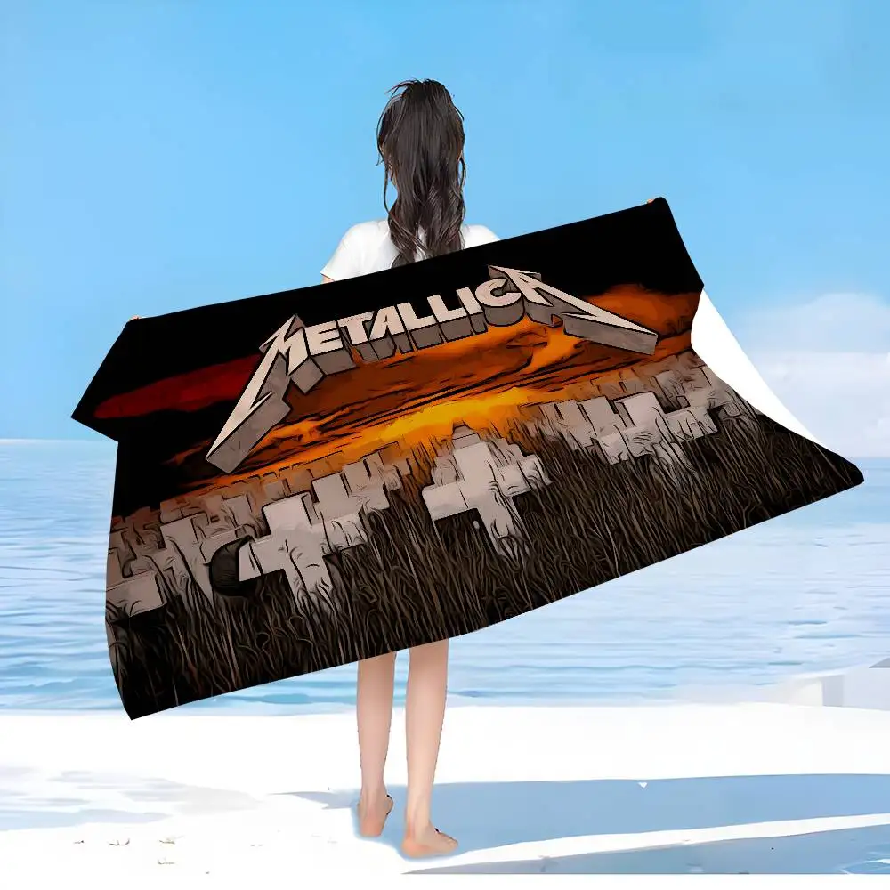 Classic Heavy Band M-Metallica Microfiber Beach Towel Absorbent Quick dry Soft Yoga Swimming Resort Mountain Climbing Towel