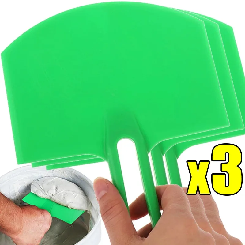 3/1pcs Curved Bucket Scoops Putty Knife Scraper Spackle Paint Drywall Finishing Plaster Scraping Decals Patch Construction Tools