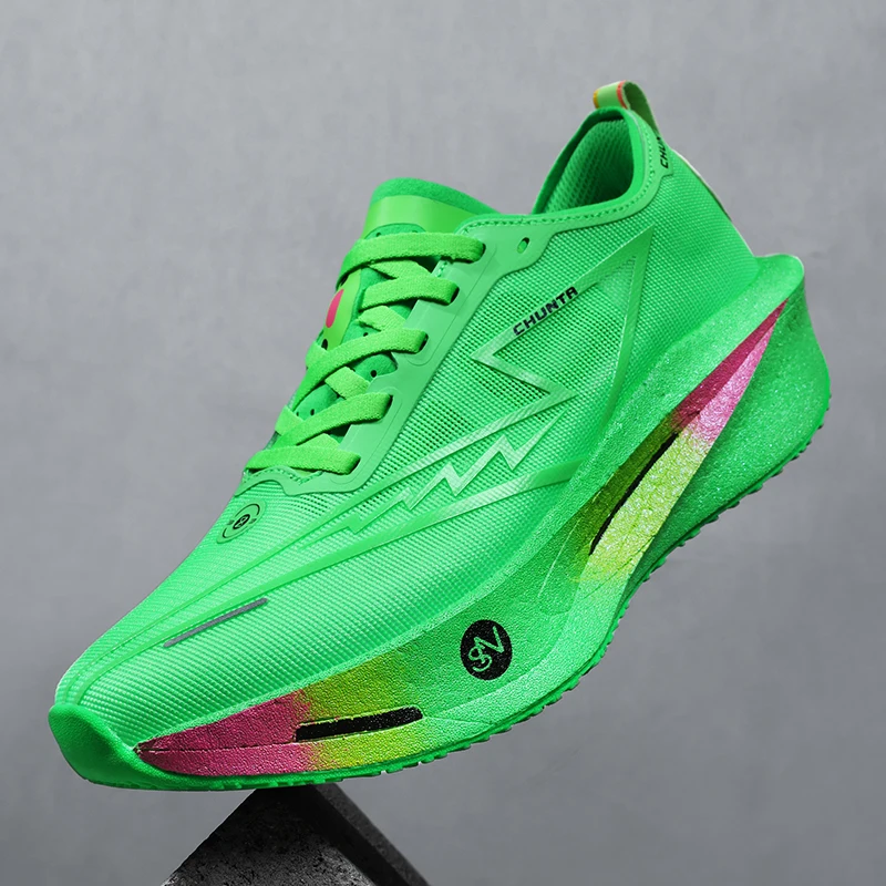 Men Sports Breathable Lightweight Women's Comfortable Athletic Nonskid Sneakers Running Shoes Carbon Board Speciality Marathon