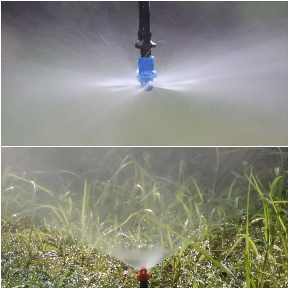 90/180/360 Degree Refraction Nozzle Micro Sprinkler Thread Barb Connection Garden Irrigation Mist Sprayer For Greenhouse