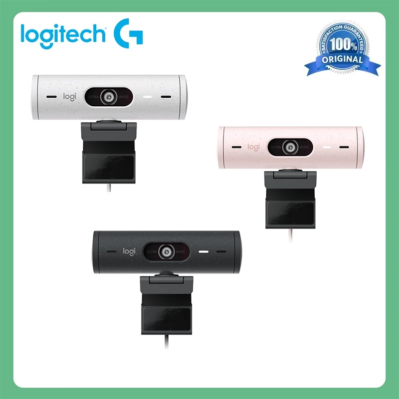 

New Logitech Brio 500 Full HD Webcam with Auto Light Correction Auto-Framing Show Mode Dual Noise Reduction Mics For conferences