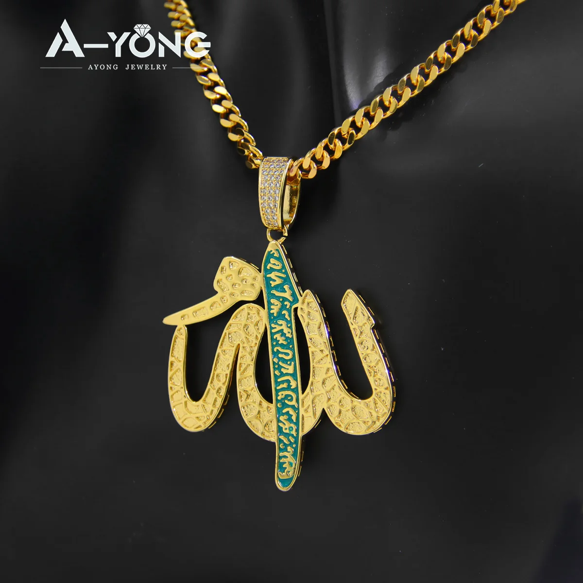 New Arab Gold Color Big Pendant 18k Gold Plated Fashion Unisex Necklace Pendants Islamic Women Event Party Vintage Jewelry Gifts