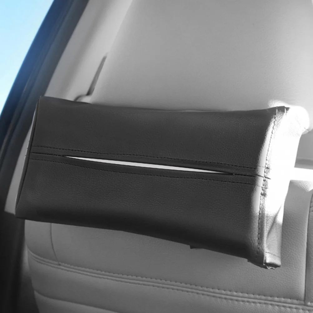 

1pc Car Tissue Holder Backseat Towel Box For Car Seat Headrest Fixed Napkin Cover Organizer Storage Auto Interior