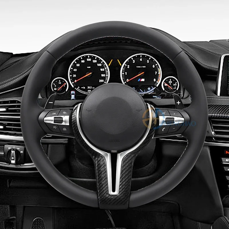 Customized M Sport Leather Steering Wheel Fit for BMW F10 F15 F20 F25 F30 M3 M6 M5 Carbon Fiber Steering Wheel - view 6